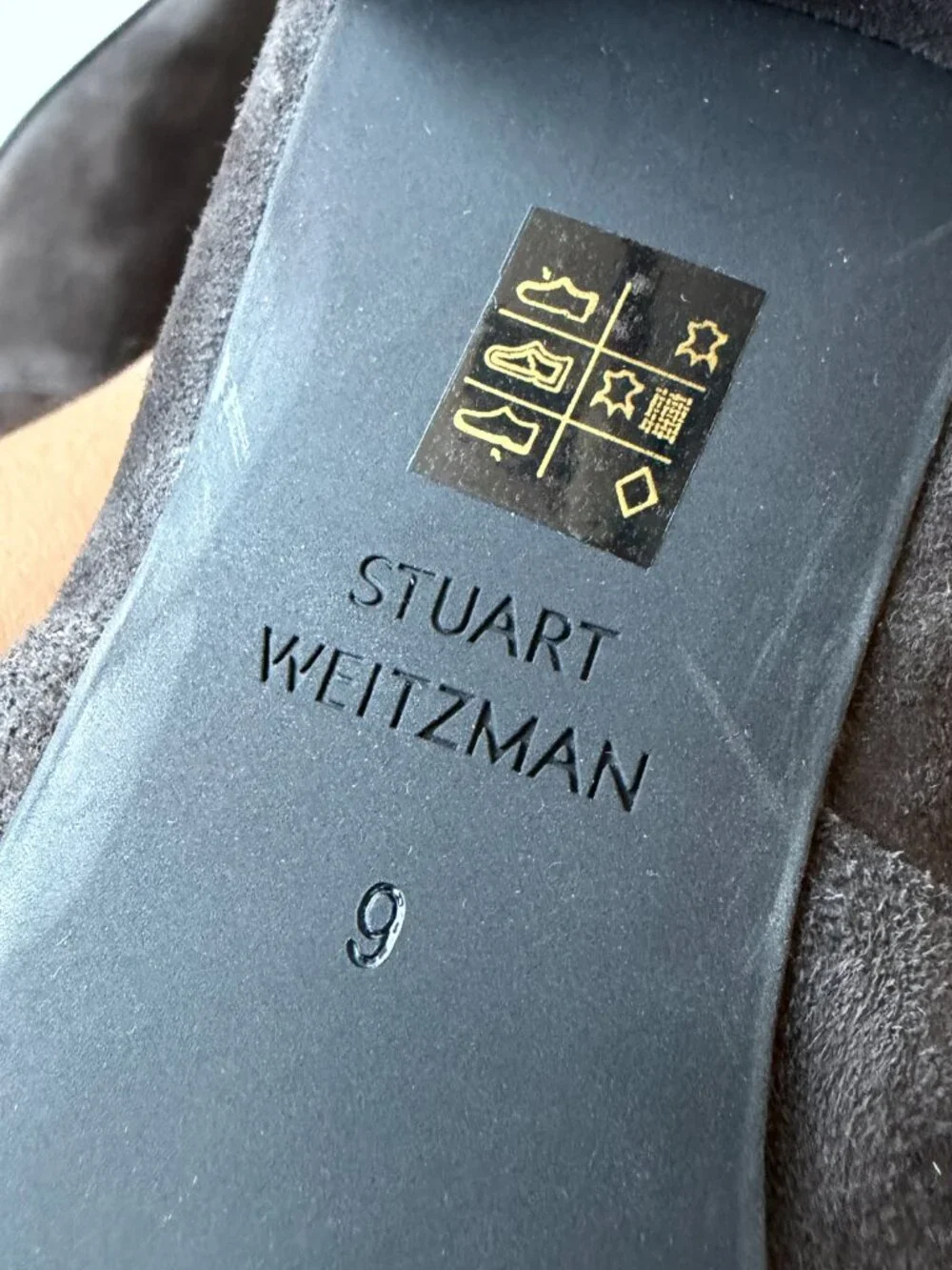 Stuart Weitzman Genna 25 Gray Suede Thigh High City Boots Size 9